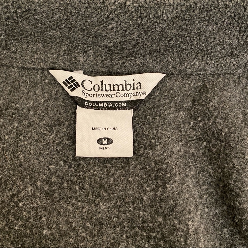 Columbia Dark Grey Fleece Sweater Vest 100% Polyester Size M - Picture 7 of 11
